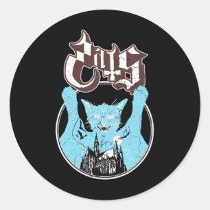 Adesivo Ghost Vintage Halloween Meow Cat Friend Rock Ghost