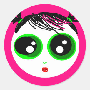 Adesivo Ghostie Girl Sticker (Rosa Quente)