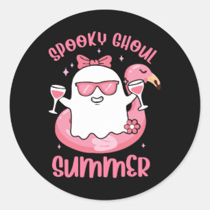 Adesivo Ghoul Summer Cute Ghost Flamingo Summer Vib