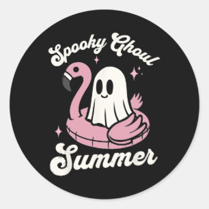 Adesivo Ghoul Summer Cute Ghost Flamingo Summer Vib