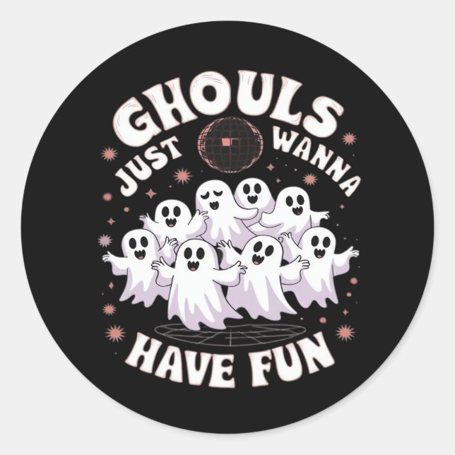 Adesivo Ghouls Só Quer Divertir-Se Com Design Básico (Frente)