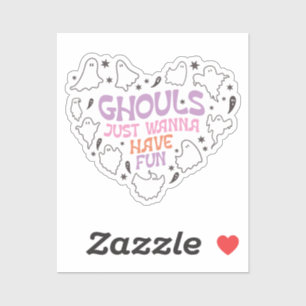 Adesivo Ghouls só quer divertir-se no Halloween