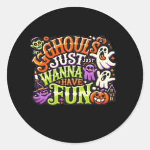 Adesivo Ghouls Só Quer Divertir-Se No Halloween - Sutil Lo