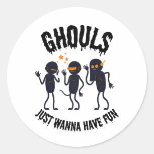 Adesivo Ghouls Só Quer Se Divertir - Vestido De Halloween