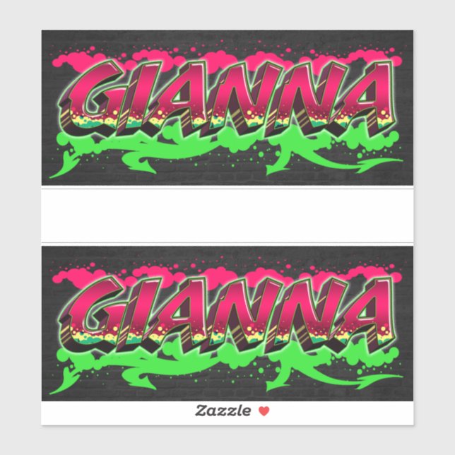 Adesivo Gianna Vorname Name Graffiti Aufkleber Sticker (Folha)