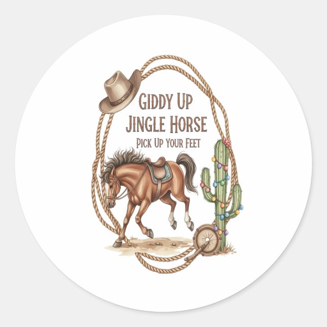 Adesivo Giddy Up Jingle Horse (Frente)