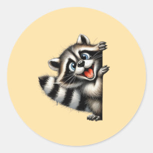 Adesivo Gif de Natal Adorable Raccoon - Feriado Bonito