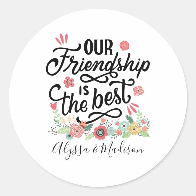 Adesivo Gift BFFs Our Friendship is the Best (Frente)