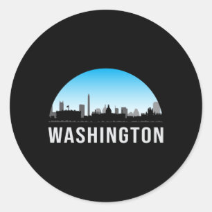 Adesivo Gift do Skyline Funny da cidade de Washington