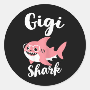 Adesivo Gigi Shark Dia de as mães Vovó Engraçado