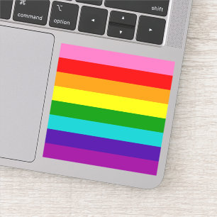 Adesivo Gilbert Baker Orgulho gay Flag Small Square