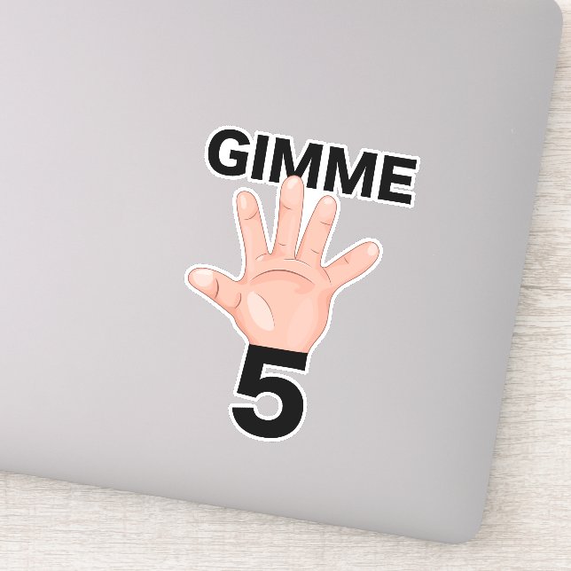 Adesivo Gimme 5 (Detalhe)