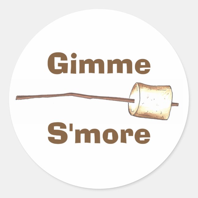 Adesivo Gimme S. more Campfire tostou Marshmallow Smores (Frente)