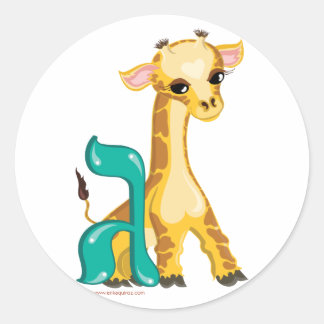 Adesivo Gimmel Hebrew Aleph Bet (Alphabet) Giraffe Sticker