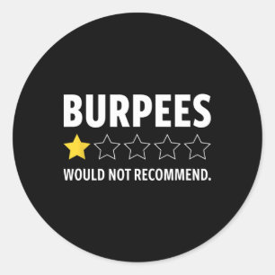 Adesivo Ginásio Engraçado Fitness Burpees Fisiculturismo L