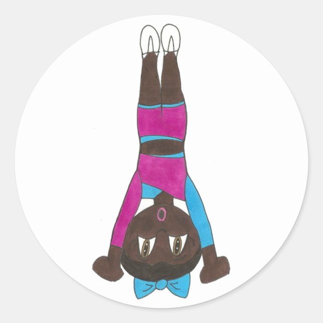 Adesivo ginasta Acro Acrobatics Dance Tumbing (Frente)