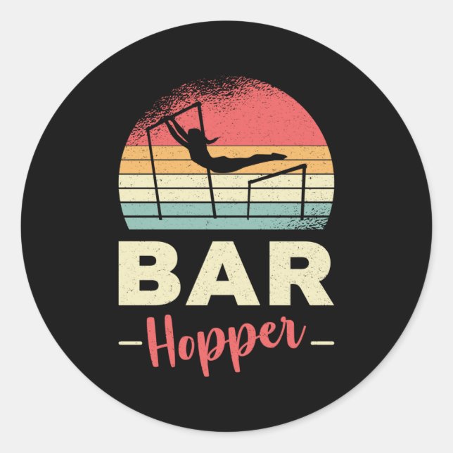 Adesivo ginasta de Bar Inven Hopper Acrobat Retro (Frente)