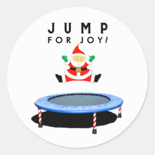 Adesivo Ginástica de Trampolim de Férias de Natal