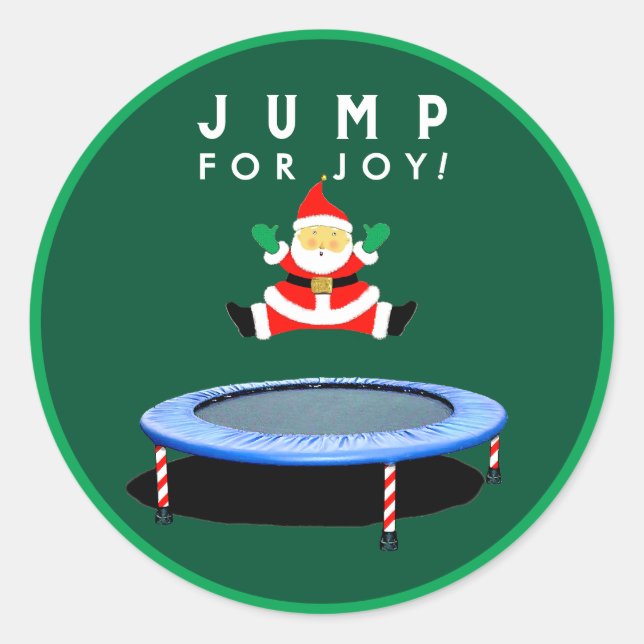 Adesivo Ginástica de Trampolim de Férias de Natal (Frente)