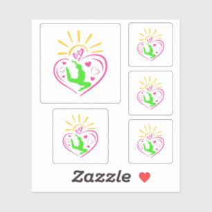 Adesivo Ginástica Girls - Coração Sunshine de Verão