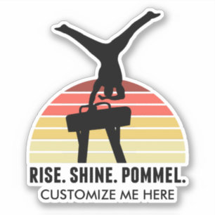 Adesivo Ginástica Personalizada Comeu Cavalo de Pommel no