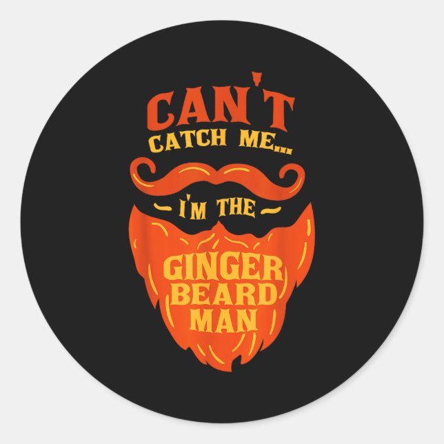 Adesivo Ginger Beard Man - Bearded Men Funny Quote  (Frente)
