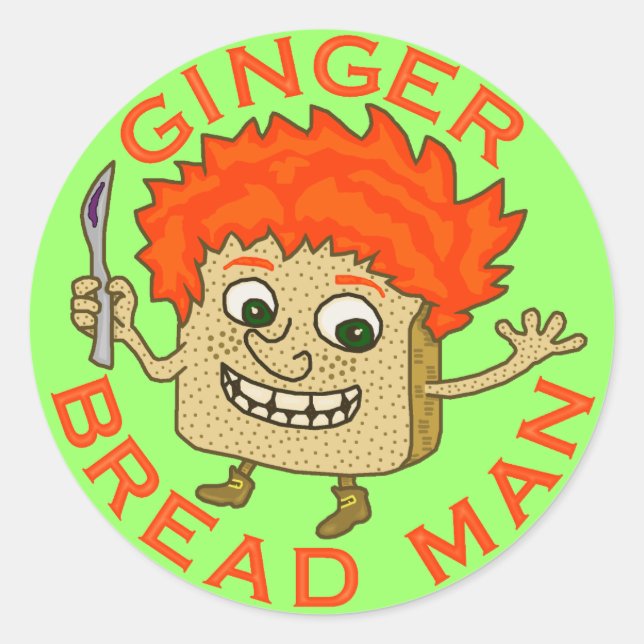 Adesivo Ginger Bread Man Natal 2 Engraçado (Frente)