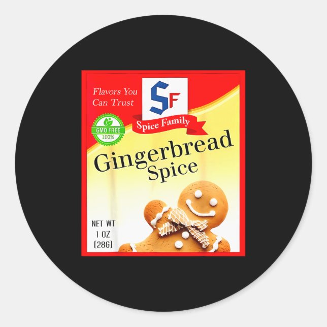 Adesivo Ginger Bread Sce Group Costume Family Matching Hal (Frente)