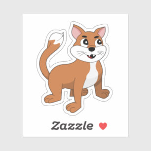 Adesivo Ginger cartoon kitten - vinil sticker