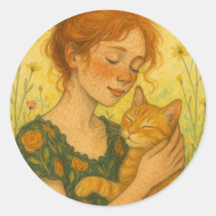 Adesivo Ginger Cat Mamãe Laranja Tabby