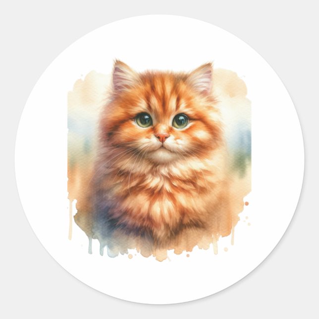 Adesivo Ginger Tabby Cat Classic T Shirt (Frente)