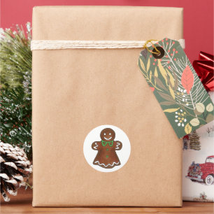 Adesivo Gingerbird Mulher Lady Christmas Cookie Baking