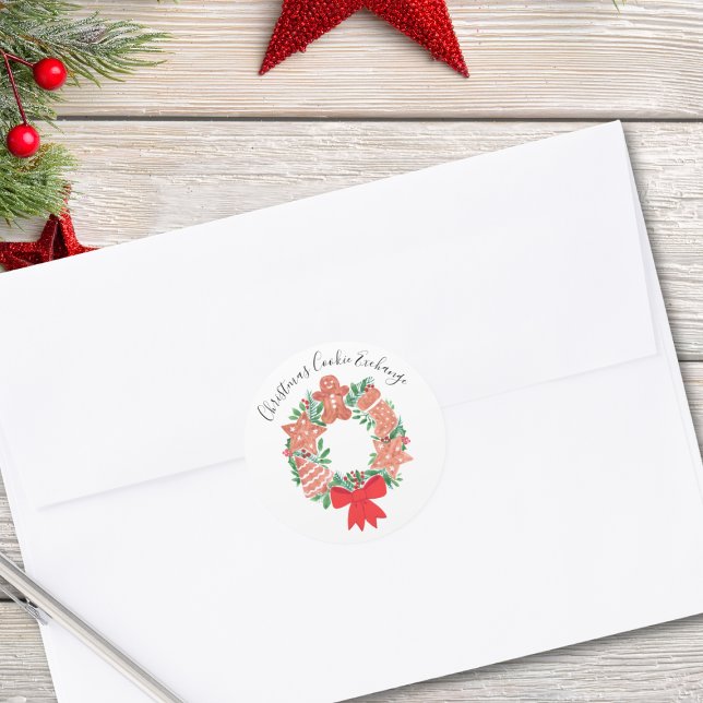 Adesivo Gingerbread Christmas Cookie Exchange  (Criador carregado)