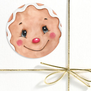 Adesivo Gingerbread Face De Gingerbread De Natal Bonito