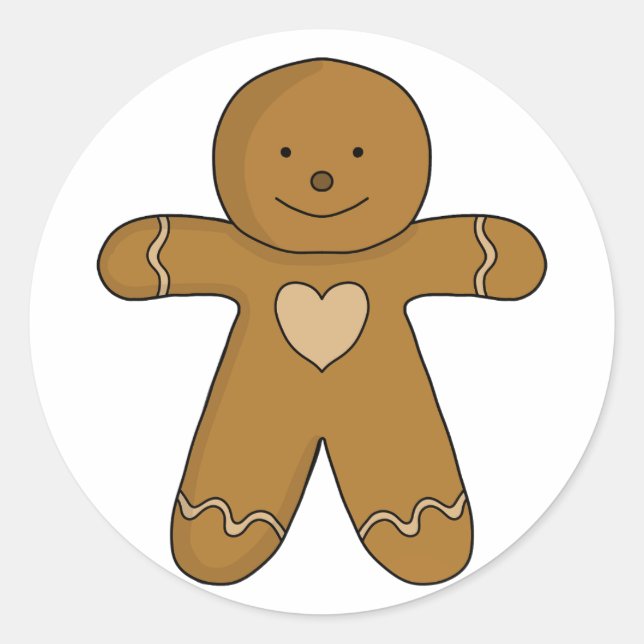 Adesivo GingerBread Man Christmas Cookie (Frente)