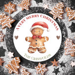 ADESIVO GINGERBREAD MAN CHRISTMAS PERSONALIZÁVEL<br><div class="desc">Este adorável gengibre é a maneira perfeita de fazer cada carta de Natal e cada pequeno presente especial. E a melhor parte é,  você pode personalizar o adesivo para torná-lo realmente único!</div>