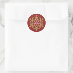Adesivo Gingerbread Men E Snowflake Mandala