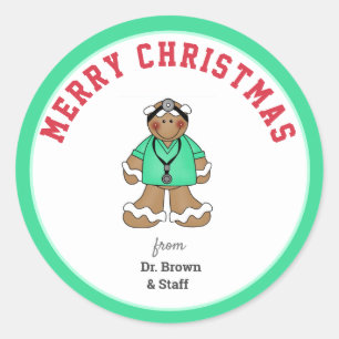 Adesivo Gingerbread Personalizado Doutor e Funcionarios