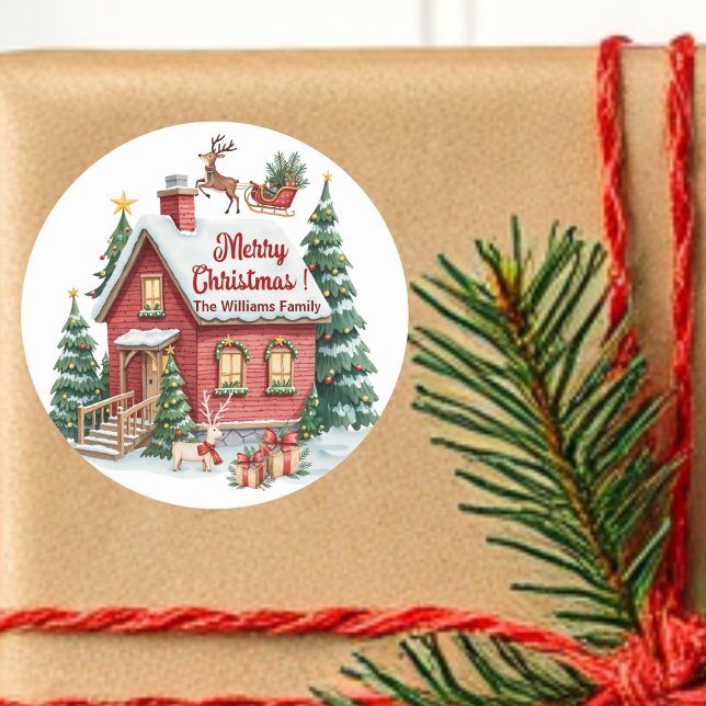 Adesivo Gingercake House Reindeer Fir Trees (Criador carregado)