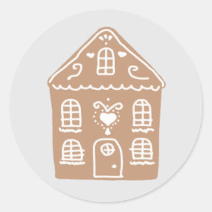 Adesivo Gingercake house Village Classic Round Sticker