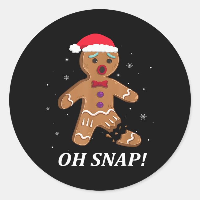 Adesivo Gingercake Man Oh Snap Christmas Cookume B (Frente)
