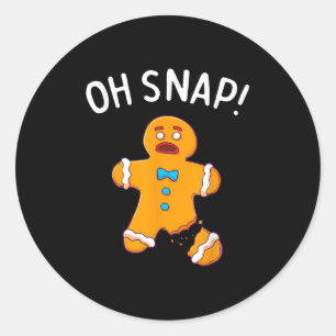 Adesivo Gingercake Man Oh Snap Natal Engraçado Cookie Bak