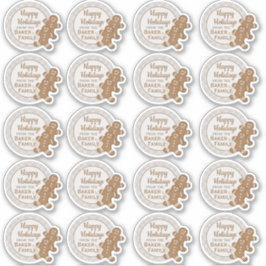 Adesivo Gingercake Man Xadrez Natal Cookie