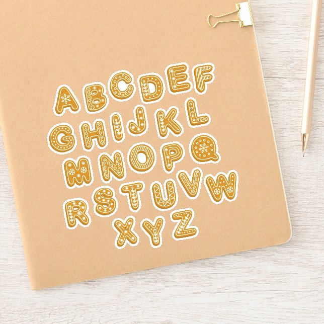 Adesivo Gingerpão festivo Letras Médias (Notebook)