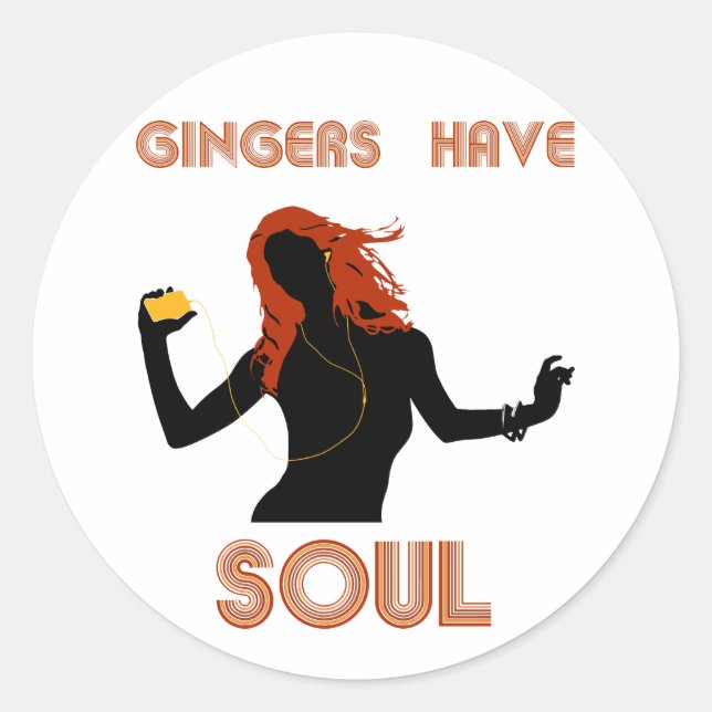 Adesivo Gingers femininos têm alma (Frente)