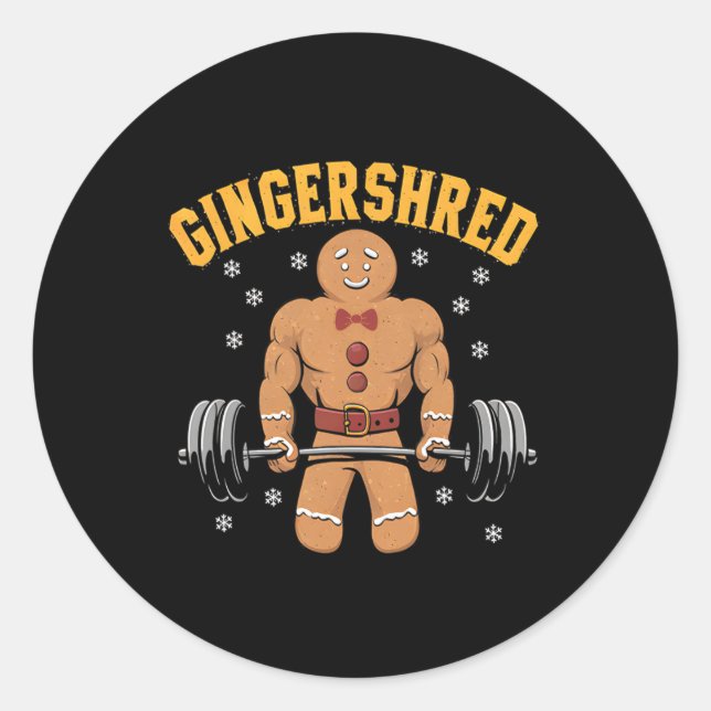 Adesivo Gingershred Funny Gingerbird Man Gym (Frente)
