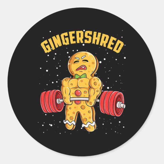 Adesivo Gingershred Funny Gingerbird Man Gym (Frente)