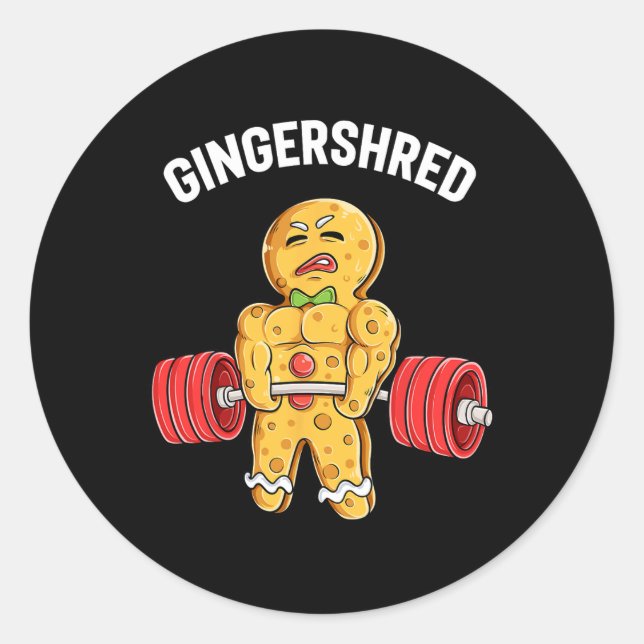 Adesivo Gingershred Funny Gingerbird Man Gym (Frente)