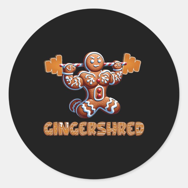 Adesivo Gingershred Funny Gingerbird Man Gym (Frente)
