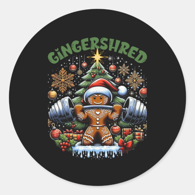 Adesivo Gingershred Funny Gingerbird Man Gym (Frente)